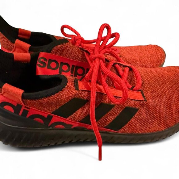 Men's Adidas Cloudfoam Comfort Red & Black Trainers Gym Sneakers - Picture 5 of 6